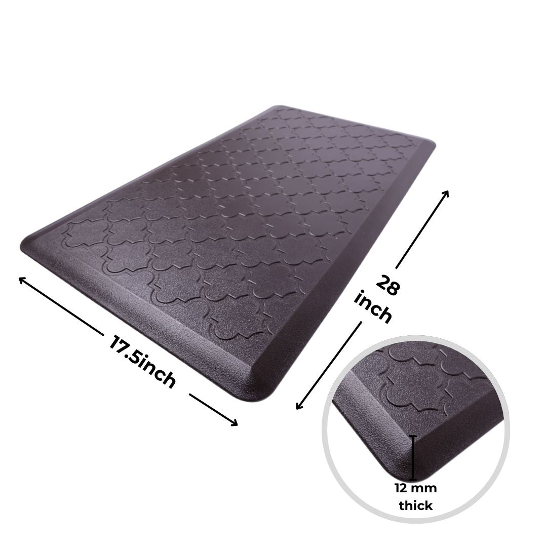 Happy Feet Vitality Anti-Fatigue Mat - Engraved Brown